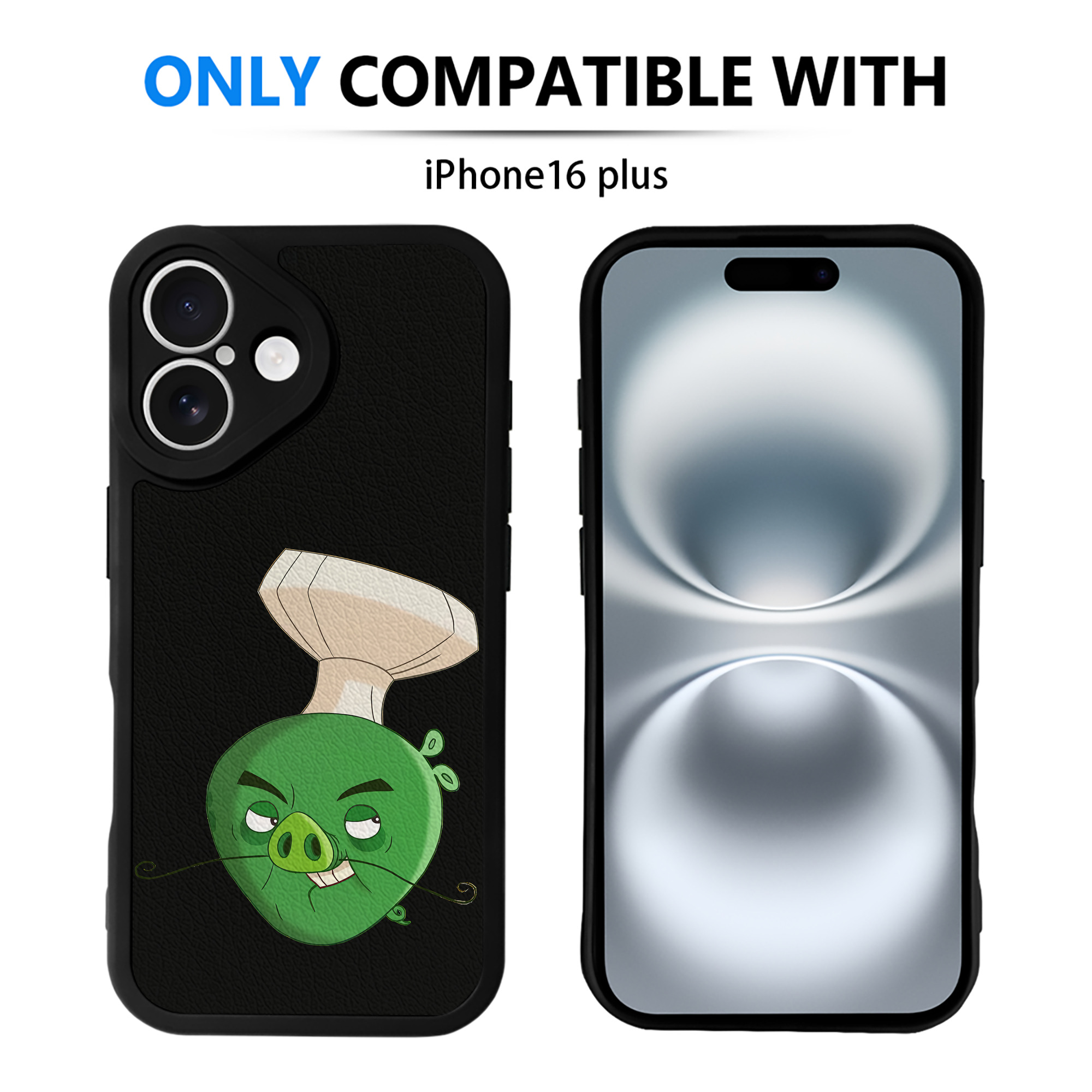 （画像用） Angry Birds アングリーバード 【iPhone 16シリーズ対応】シリコンスマホケース（レザー調） 材質：シリコン